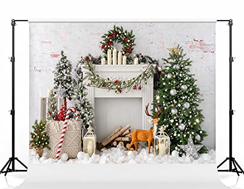 Toile de fond blanche Noël Kate 10x1.5m fond arbre bokeh photo