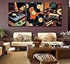 3 Pcs Vintage Record Music Canvas Wall Art Eclectic Style Stylish Record Cassettes Pictures Wall Decora Eccentric music vinyl records Posters Prints Artworks Suitable For Living Room Bedroom #1