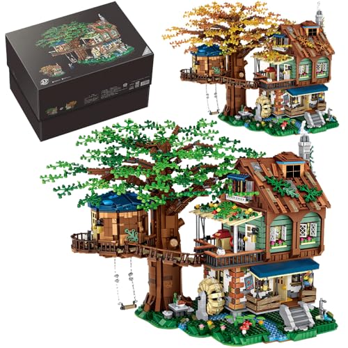 DUANT Mini Blocks Tree House Building Kit 4761PCS Idea Forest House Building Blocks Set DIY Mini Bricks Street View House Construction Model for Adult