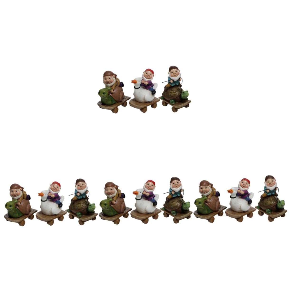 Gnomes résine sculptures miniatures résistantes pour décoration de jardin durable