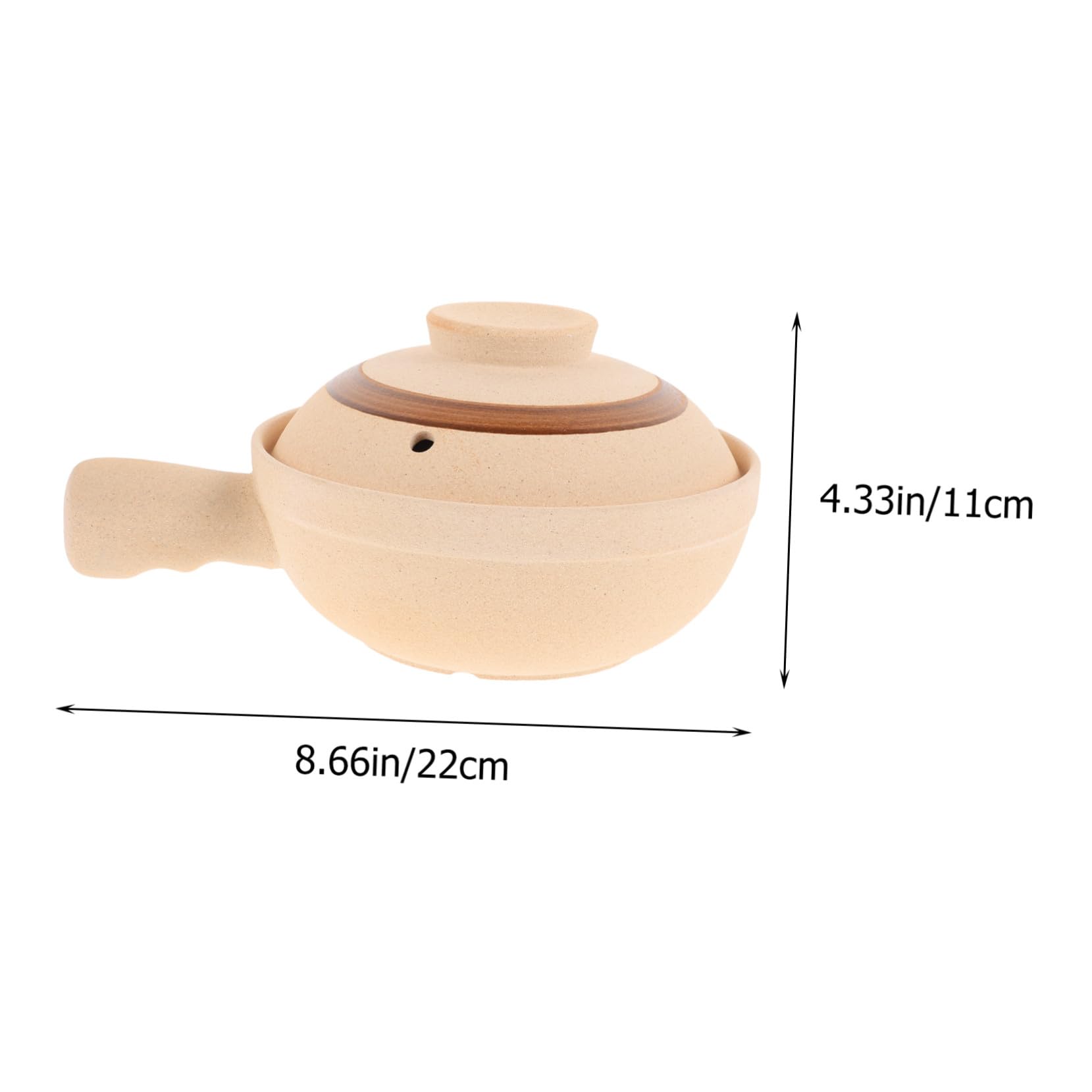 Piccola Casseruola in Ceramica Manico Singolo, Resistente al Calore