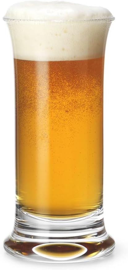 Holmegaard No.5 Beer Glass, Clear, 6.3"H x 3.1"D, 10.1 oz, Designed by Per Lutken, Gift Box Included