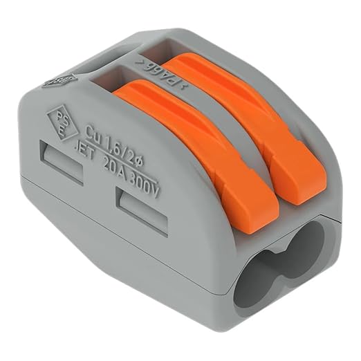 Wago 222-412 LEVER-NUTS 2 Conductor Compact Connectors 100 PK