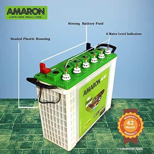 Image of Amaron 150TT42 150Ah Tall Tubular Battery with 42*Month Warranty for Home Shop and Office