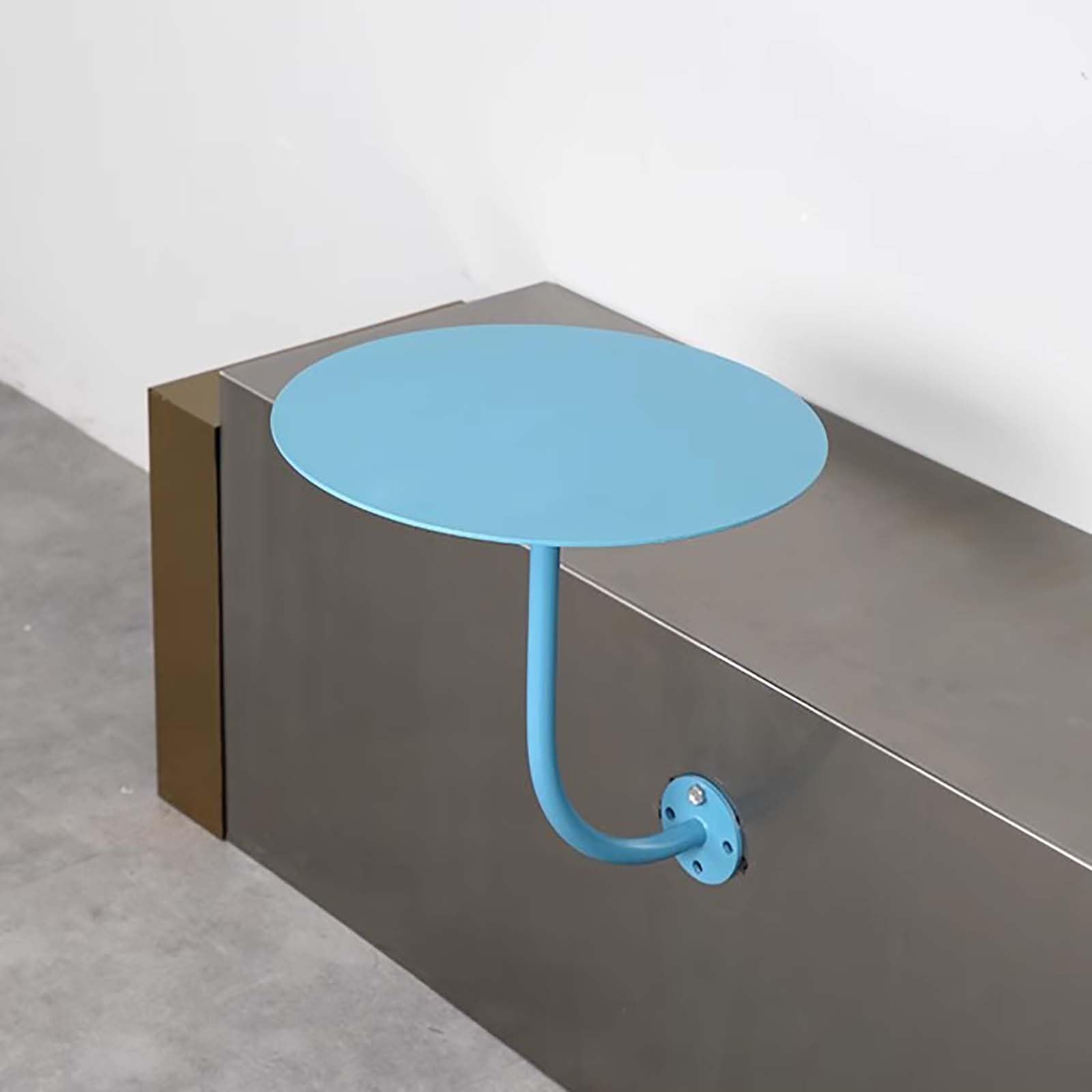 Mesa Redonda de Pared 13,8" Acero Inoxidable(Blue)