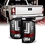 AKKON - Fits 14-18 Sierra 1500 15-19 Sierra 2500HD 3500HD Pickup Black LED Light Tube Tail Lights Brake Lamps