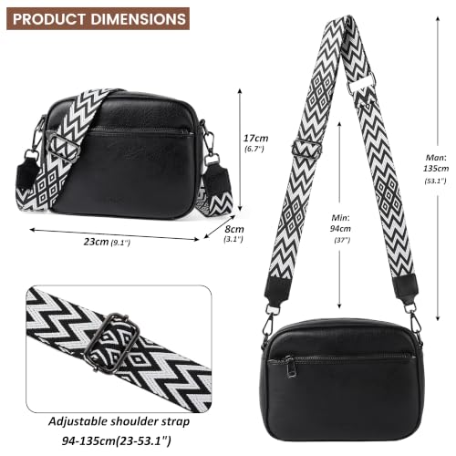Image of TANTOMI Small Crossbody Bag for Women, Vegan Leather Handbags Shoulder Bag for Travel, Cross Body Purse with Adjustable Strap