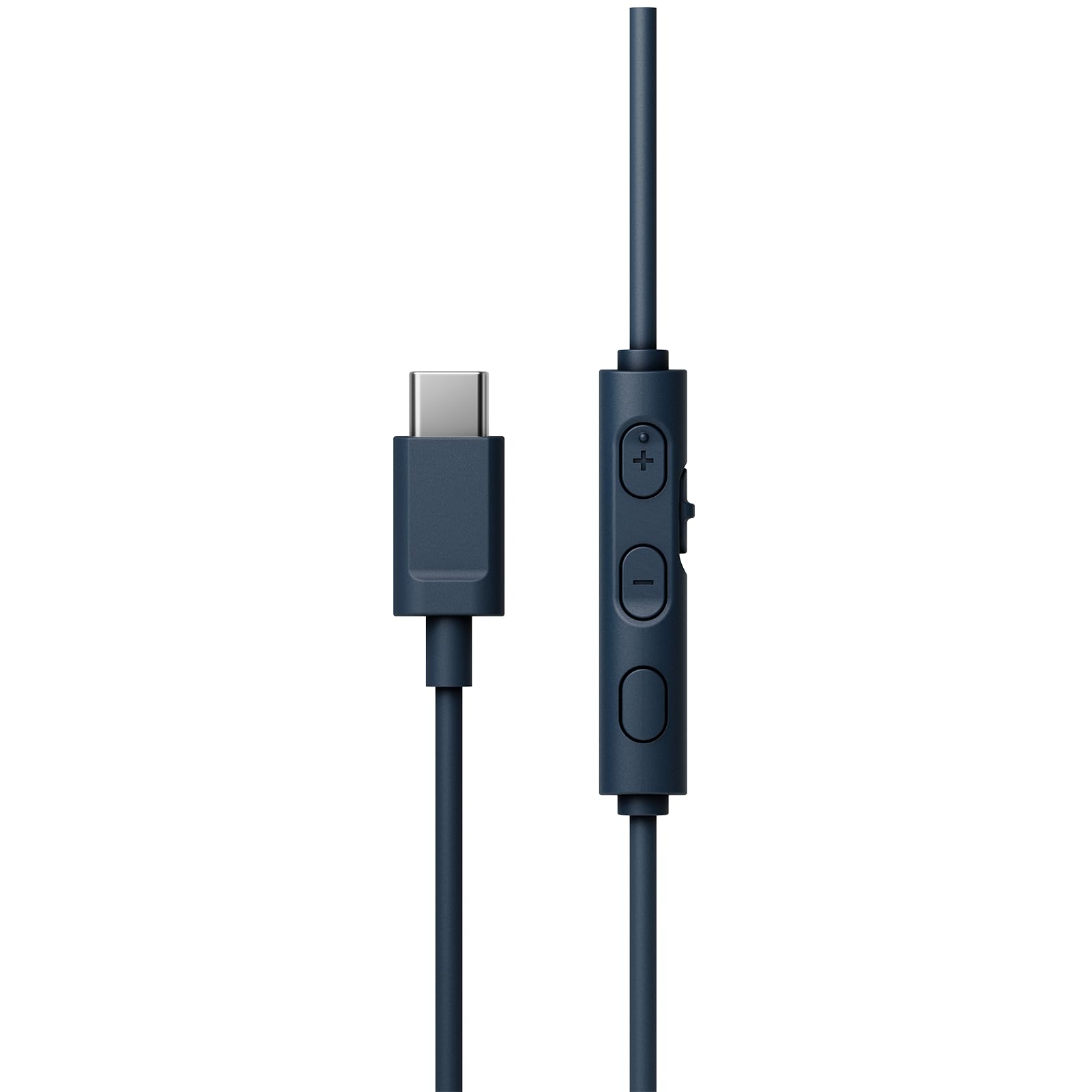 JVC HA-S33UC-A USB-C Casque Supra-auriculaire Pliable avec Microphone et télécommande à 3 Boutons, câble unilatéral, Bleu