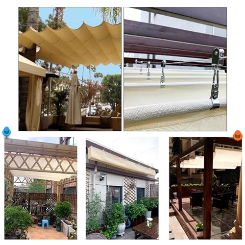 Voile d'ombrage rétractable anti chaleur pour pergola et terrasse