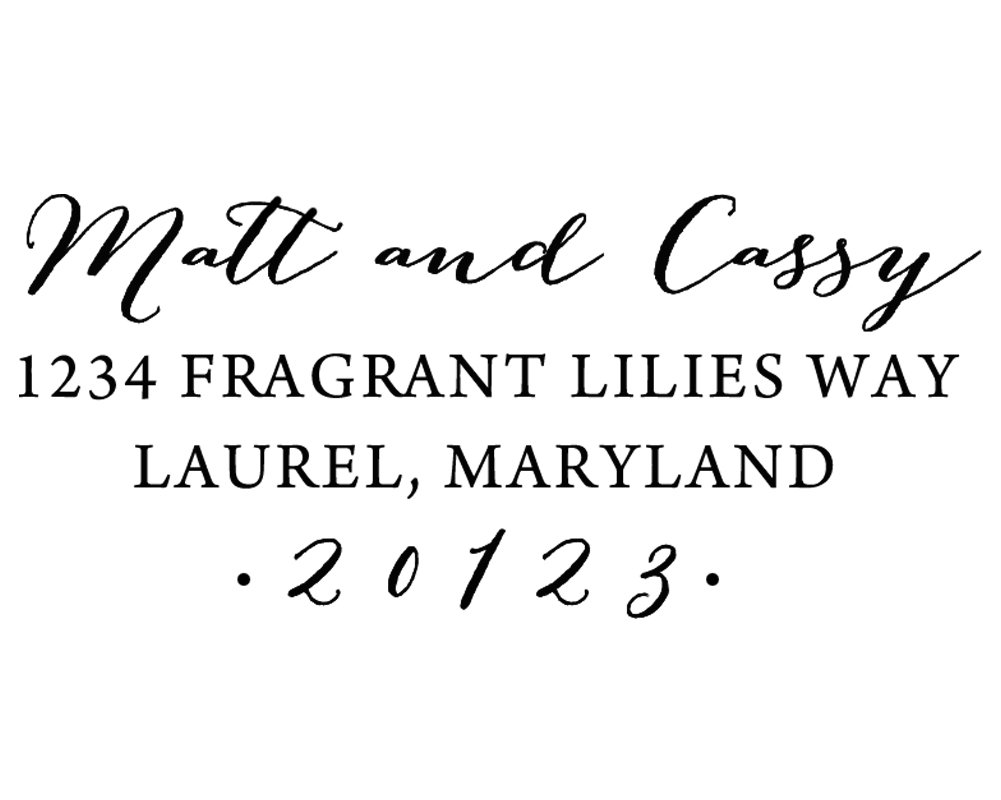 IMPRINTALKtalk by CONCHSHELL Personalized Self Inking Address Rubber Stamp Custom Wedding Invitation Stamp Gift