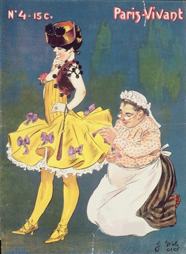 Cuadro vintage Copertina di Paris Vivant de Jacques Wely póster clásico 60x90cm