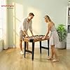SPORTNOW Baby-Foot pour Enfants et Adultes, 22 Joueurs, 2 balles, compteurs manuels et poignées antidérapantes, Table de babyfoot sur Pieds pour la Famille et Le Cadeau, 92 x 75 x 71 cm, Marron