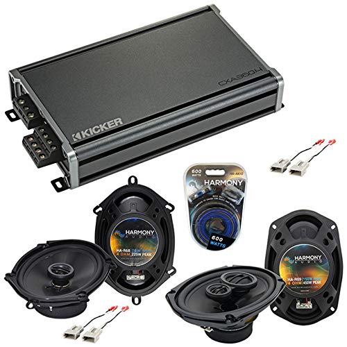 Harmony Audio HA-R68 Compatible with Lincoln Town Car 1990-2002 Bundled with HA-R69 Speakers and CXA360.4 Amplifier Factory Speaker Replacement Package