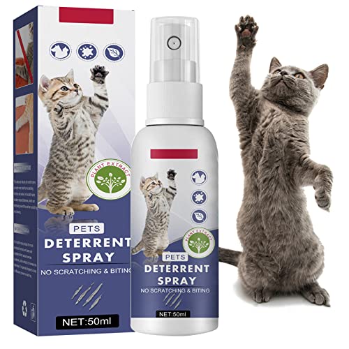 Cat Spray Deterrent Indoor, Pet Anti Scratch Cat Training & Deterrent Spray With Bitter For Protect Furniture Natural & Safe Cat Deterrent Spray For Indoor & Outdoor Use #TOP16