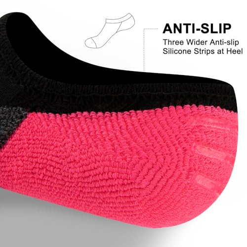 eallco No Show Socks Womens Athletic Cushioned Low Cut Non Slip Running Ankle Socks for Women 6 Pairs3