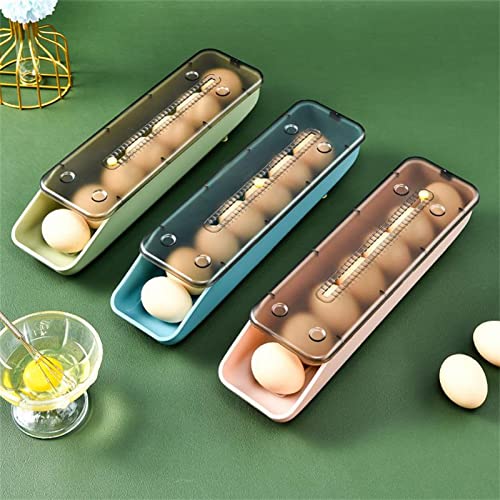 【Stackable & with Anti-slip silicone feet】 Size for the egg storage box is 33*9.2*7.5cm/12.60*3.54*2.95Inch, Silicone non-slip feet, multi-layer stacking, no falling, saving storage space