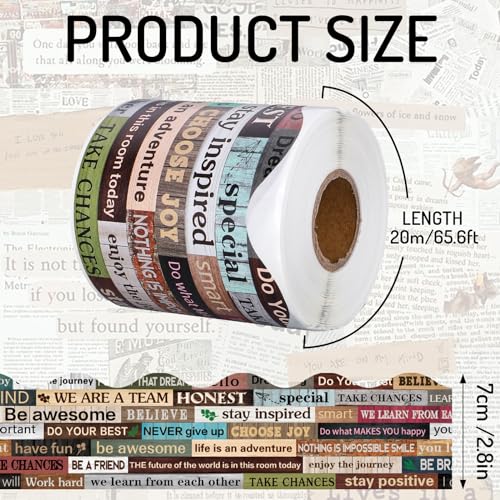 Image of Whaline 65.6Ft Inspirational Quote Bulletin Board Borders Motivational Border Trim Self Adhesive Growth Mindset Scalloped Craft Border Decor for Back to School Chalkboard Whiteboard Wall Board Decor