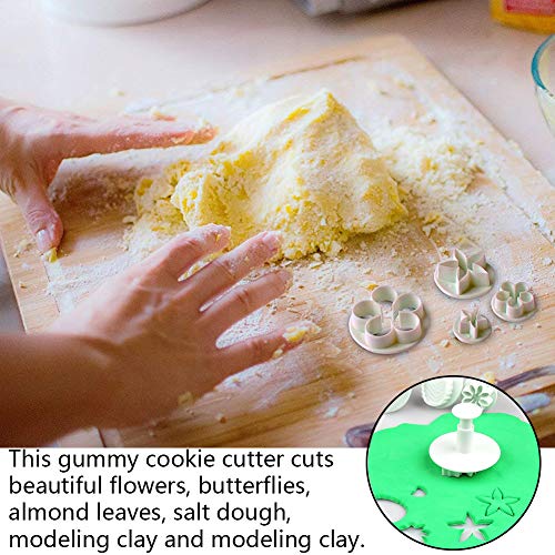 Fondant Cutters Tools, BETOY 33 pcs Fondant Plunger Cutters Icing Cutters DIY Baking Mold Cake Decorating Tools, Heart Butterfly Star Daisy Carnation Flower Sunflower etc