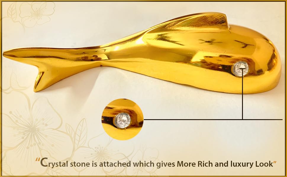 ZOVE 12 Lotus Leaf Fish Metal Wall Decor Gold Pack of 12 - Image 7