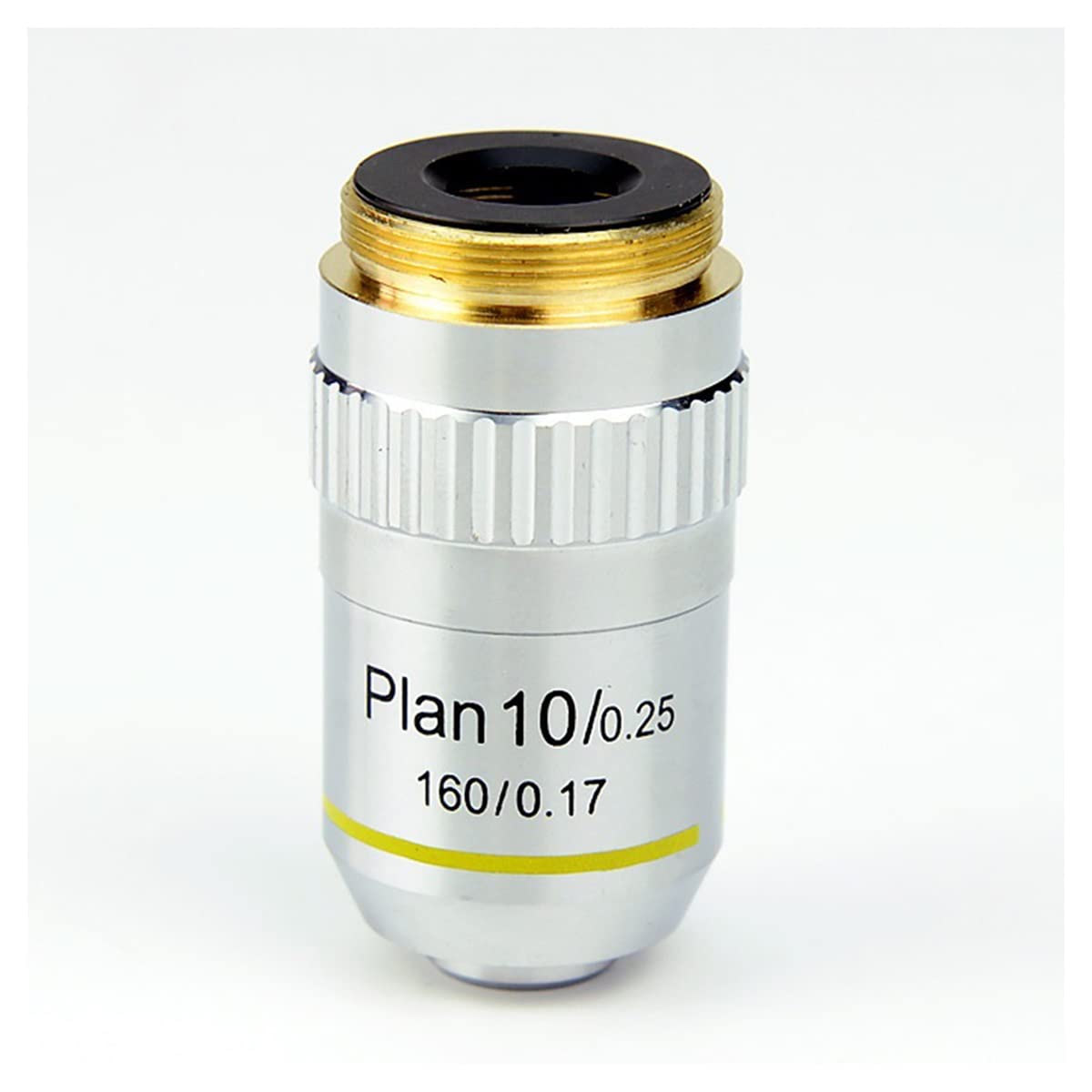 Objectif 10x plan pour microscope biologique achromatique avec bague