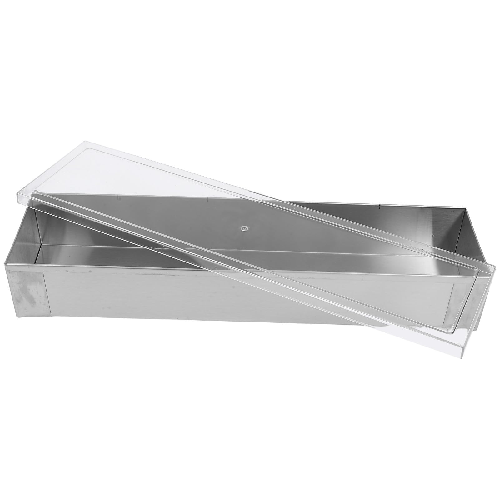 Zerodeko Molde Rectangular de Acero Inoxidable con Tapa y Antiadherente
