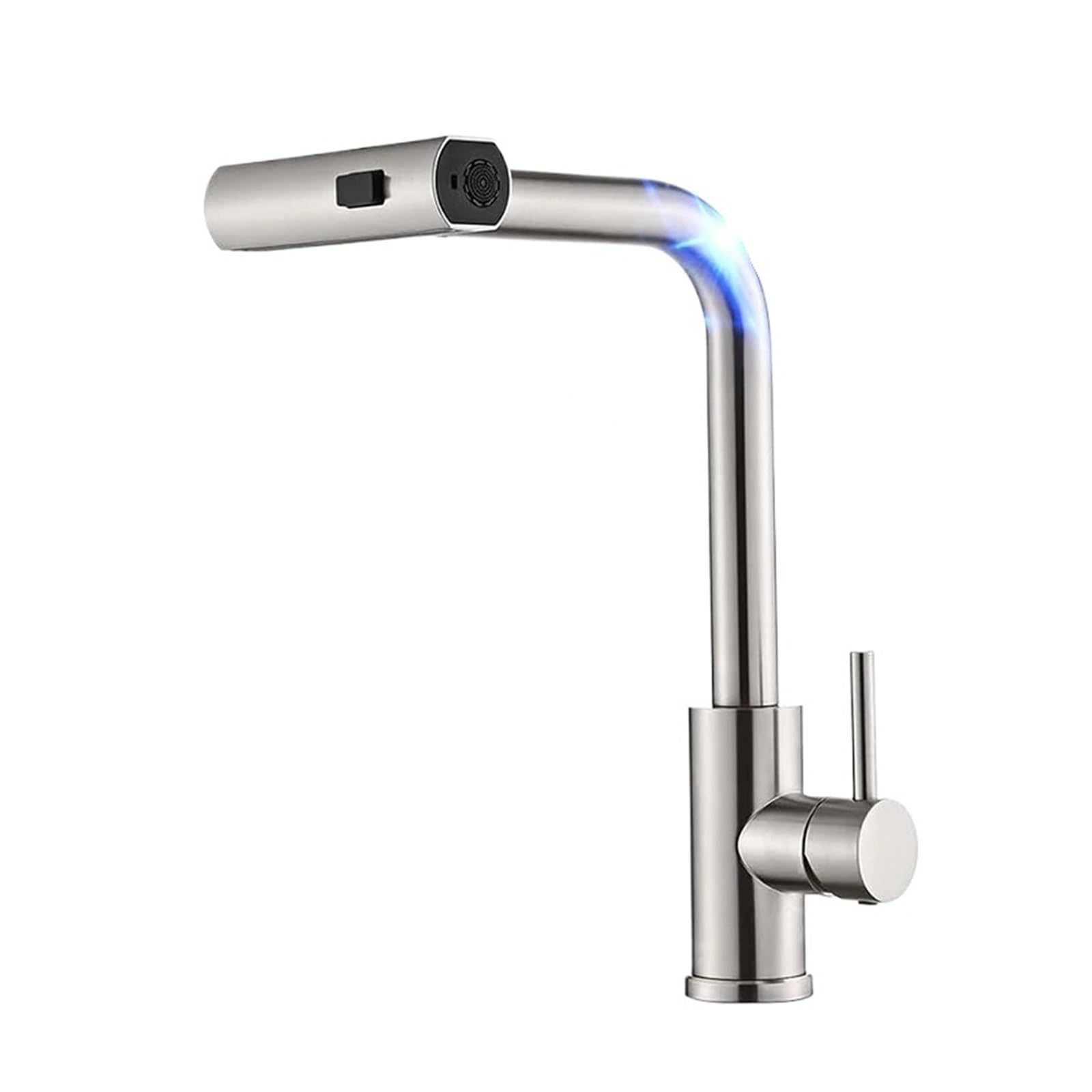 Ckafzmyjqbt Touch-Brushed Touch On Kitchen Sink Faucets Of Pull Down Hot Cold Kitchen Sink Mixer Tap Stainless Steel Touch Waterfall Kitchen Faucet(Touch-Brushed)