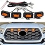 Upgraded Seven Sparta Grill LED Lights 4 PCS Compatible with Toyota Tacoma 2020-2023 OEM Grill of Off Road & Sport / Aftermarket Replacement Grille LED Light with Two Fuse