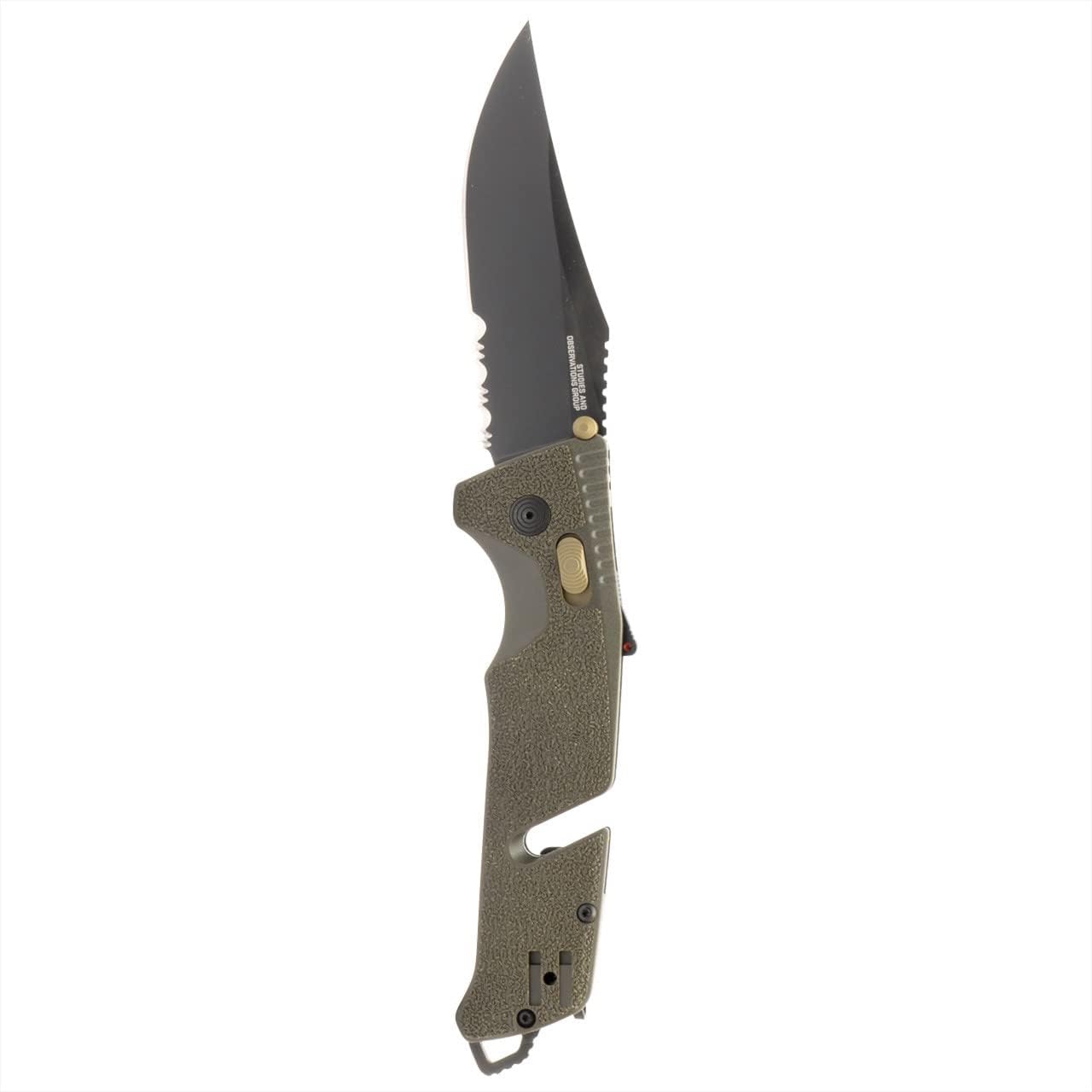 SOG Trident at - Olive DRAB - Partially Serrated