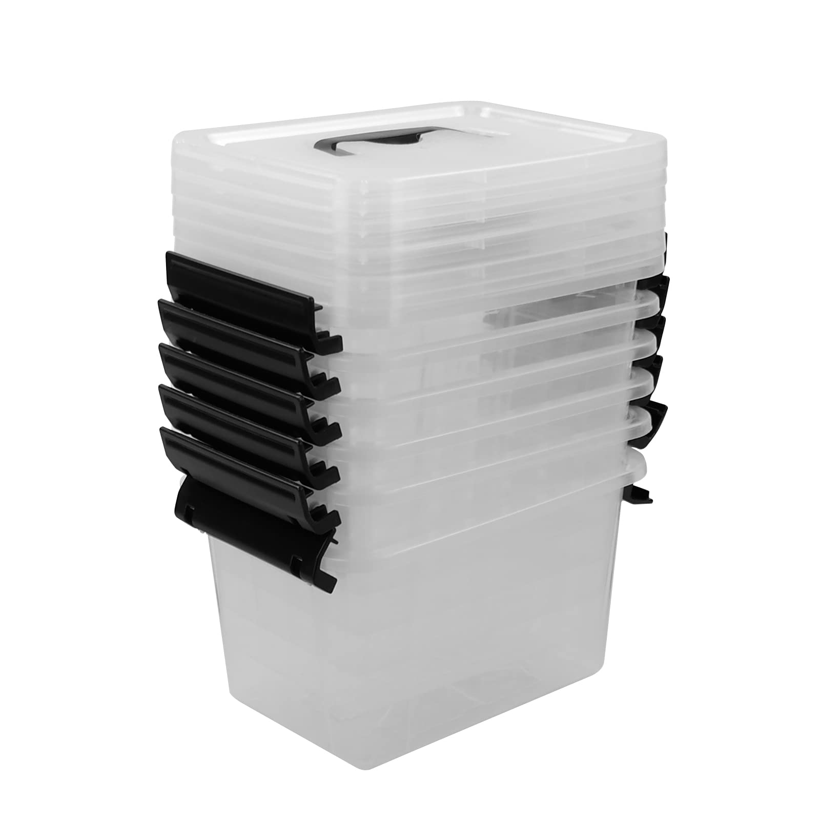 5.5 L Scatole con Coperchio Plastica, Scatola Plastica, 6 Unità