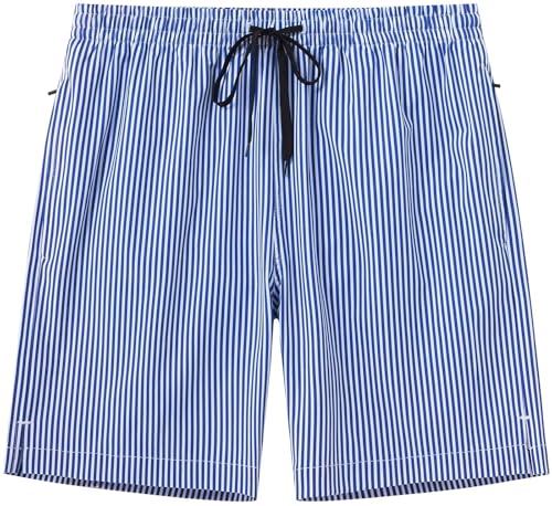 Image of Tyhengta Men's Swim Trunks Quick Dry Beach Shorts with Zipper Pockets and Mesh Lining