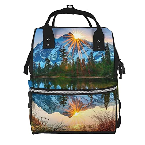 Sac à langer Mountain Sunrise multifonction idéal pour les balades en famille