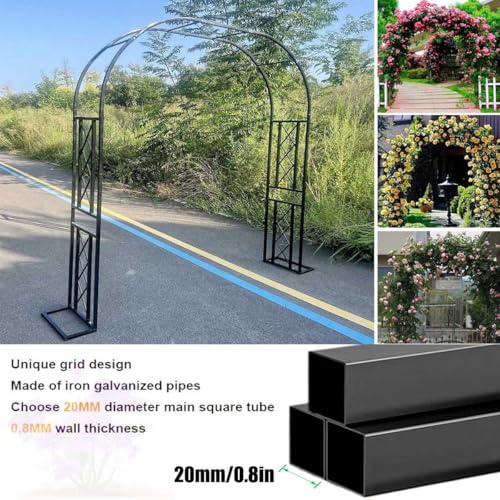 Arche de jardin rigide en métal vert de grande dimension