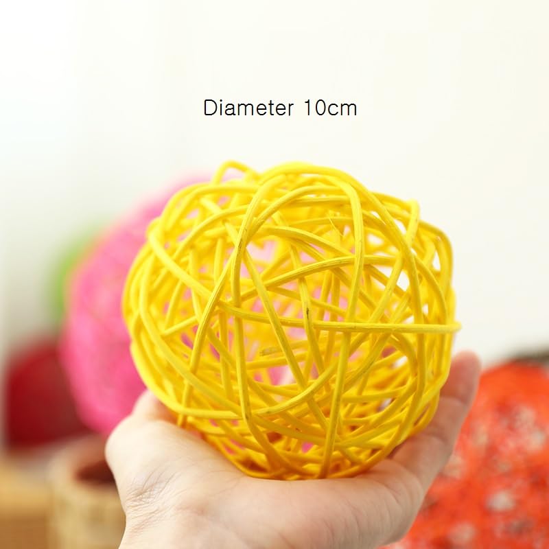 Amazon.co.jp: Bafnsiji 16個ウィッカーラタンボール、ラタン