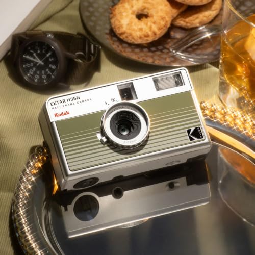 Kodak EKTAR H35N Half Frame Film Camera, 35mm, Reusable, Focus-Free, Bulb Function, Built-in Star Filter, Coated Improved Lens (Film & AAA Battery are not Included) (Striped Green) - image 8