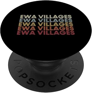 Ewa Villages Hawaii Ewa Villages HI Retro Vintage Text PopSockets Swappable PopGrip