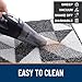 OLANLY Door Mat Indoor Entrance Washable 32x20, Odor-Free Low-Profile Front Back Geometric Doormat, Absorbent Resist Dirt Entry Carpet, Easy to Clean Sturdy Inside Floor Mats for Entryway, Black