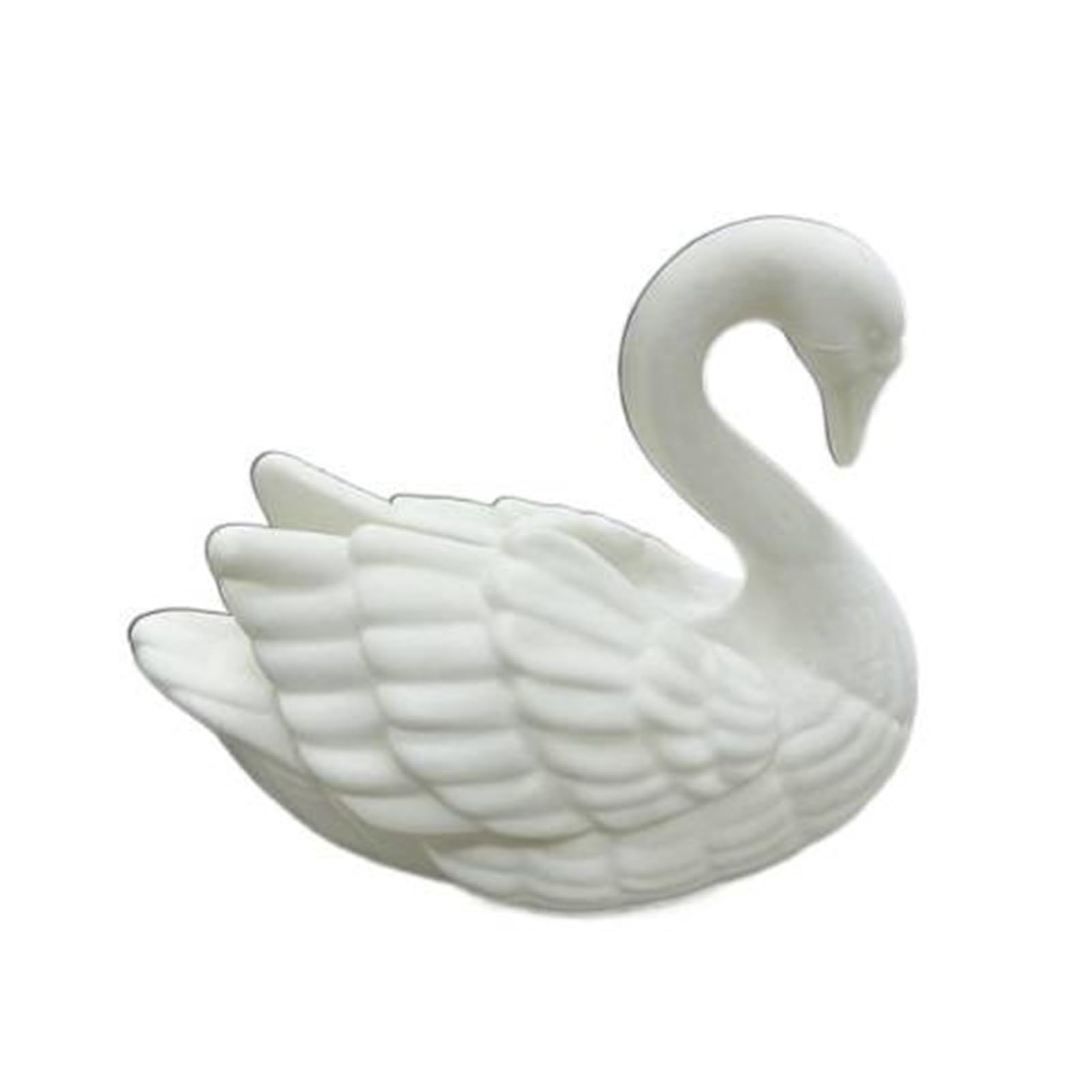 Glifora 3D Printed White Swan Figurine - Modern Minimalist Swan Statue Decoration, Animal Sculpture Desk Ornament for Home, Office, Living Room and Shelf