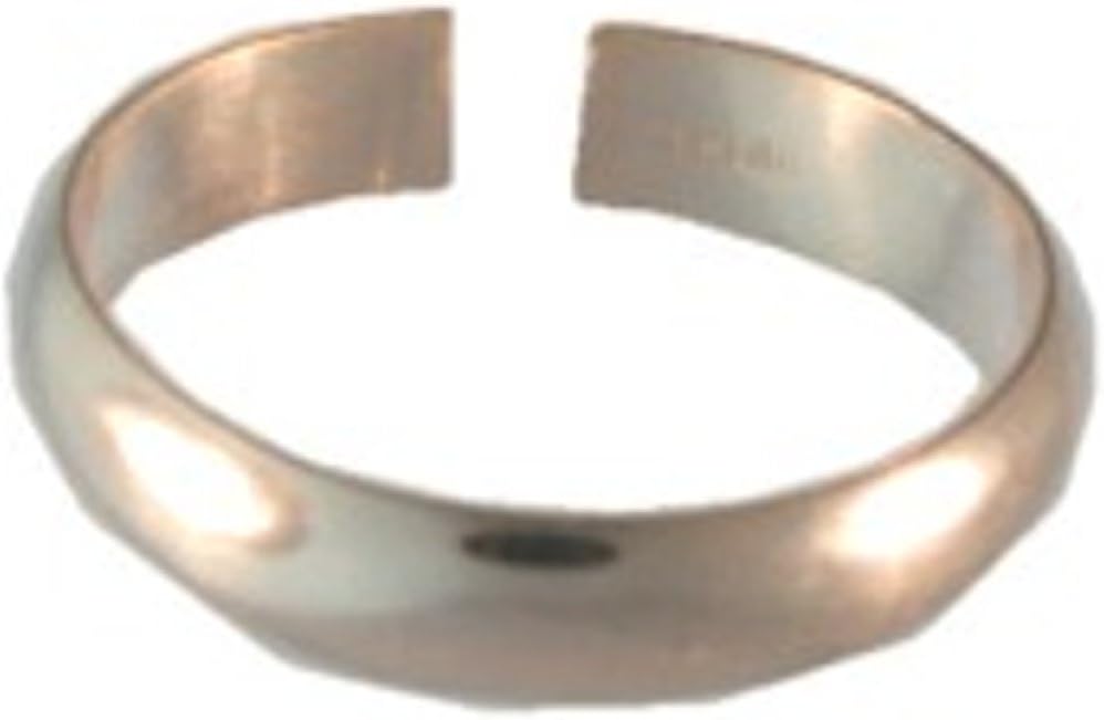Sterling Silver Mens Unisex Adjustable Domed Band Large Big Toe Toe Ring