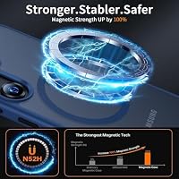 Premium Hülle für Samsung Galaxy S25 Kompatibel mit MagSafe – Robust, stoßfest & stilvoll! Airbag-Technologie für Schutz auf Militärniveau. Kratzfest und griffig (Blau, Samsung S25) – Ansicht 4