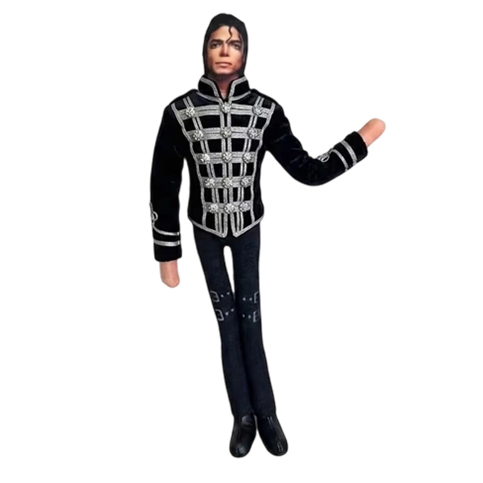 Michael Doll Plush Mj Pillow King of Pop Music Legend Plushies Pop Icon Inspired | the Limbs Are Movable Rock King Classic Plush Halloween Christmas Car Decorations (02-c)