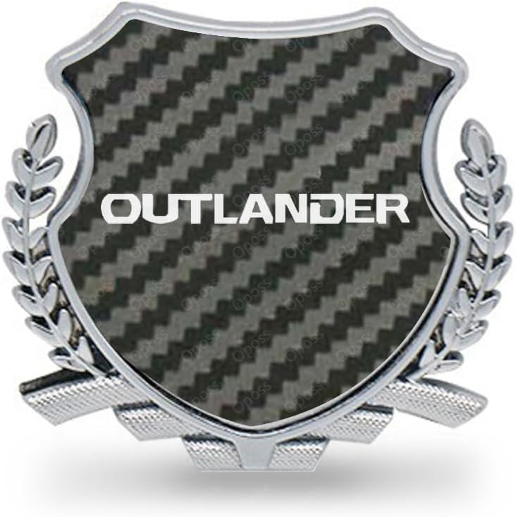 Outlander Vehicle Emblem Sticker New Model Outlander PHEV Outlander 3rd Generation GN0W Type 2021-Present Vehicle Metal Emblem Sticker Individual Customization 3 Color Options Wear-resistant