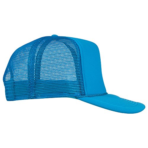 Image of OTTO Neon Polyester Foam Front 5 Panel High Crown Mesh Back Trucker Hat