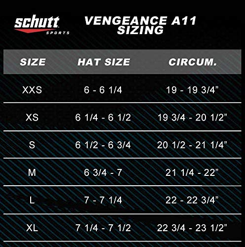 Schutt Vengeance A11 Youth Football Helmet with Unattached Facemask