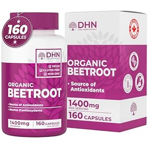 *BONUS SIZE* 160 Capsules of High Potency Organic Beetroot | 1,400mg per serving (700mg per capsule x2) | Energy Support | Antioxidant Support | A Natural Super Food | Canadian Made, Quality Assured
