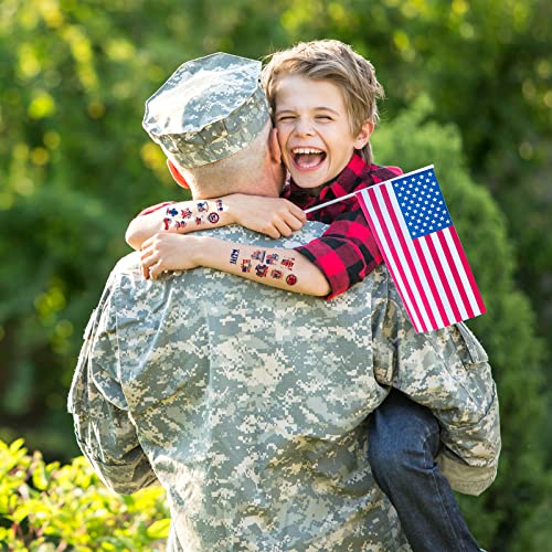 190 Pcs Usa 4Th Of July Temporary Tattoos, Red White And Blue Patriotic American Flag Tattoos Stickers, Fourth Of July Accessories For Independence Day Memorial Day Party Decoration #TOP5