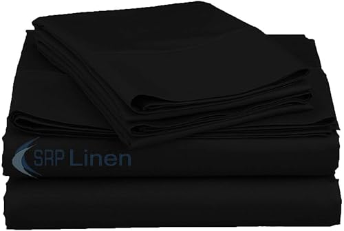 Miniatura 10 de SRP Linen Juego de sábanas de 500 hilos súper suaves extra profundos tamaño KingEastern King color gris elefante sólido para hasta 24 pulgadas de