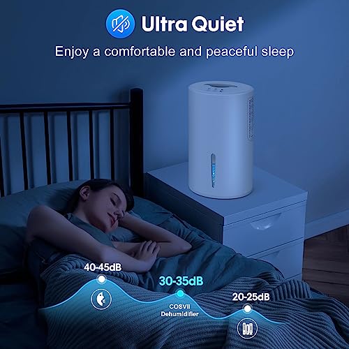 Cosvii Upgraded Dehumidifier For Home & Bedroom - Quiet, Portable Dehumidifier With 800 Sq Ft Coverage, Auto Shut-Off, 68Oz Capacity, Perfect For Bathroom, Basement, Rv Dehumidifiers #TOP4