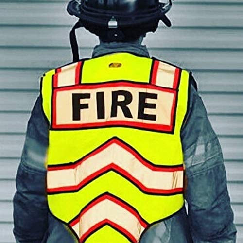 Fire Ninja - Ultrabright Safety Fire Vest | Class 2 Reflective - High Visibility - Double Breakaway Zipper (As1, Alpha, 3X_L, Regular, Regular, Red/Yellow) #TOP3