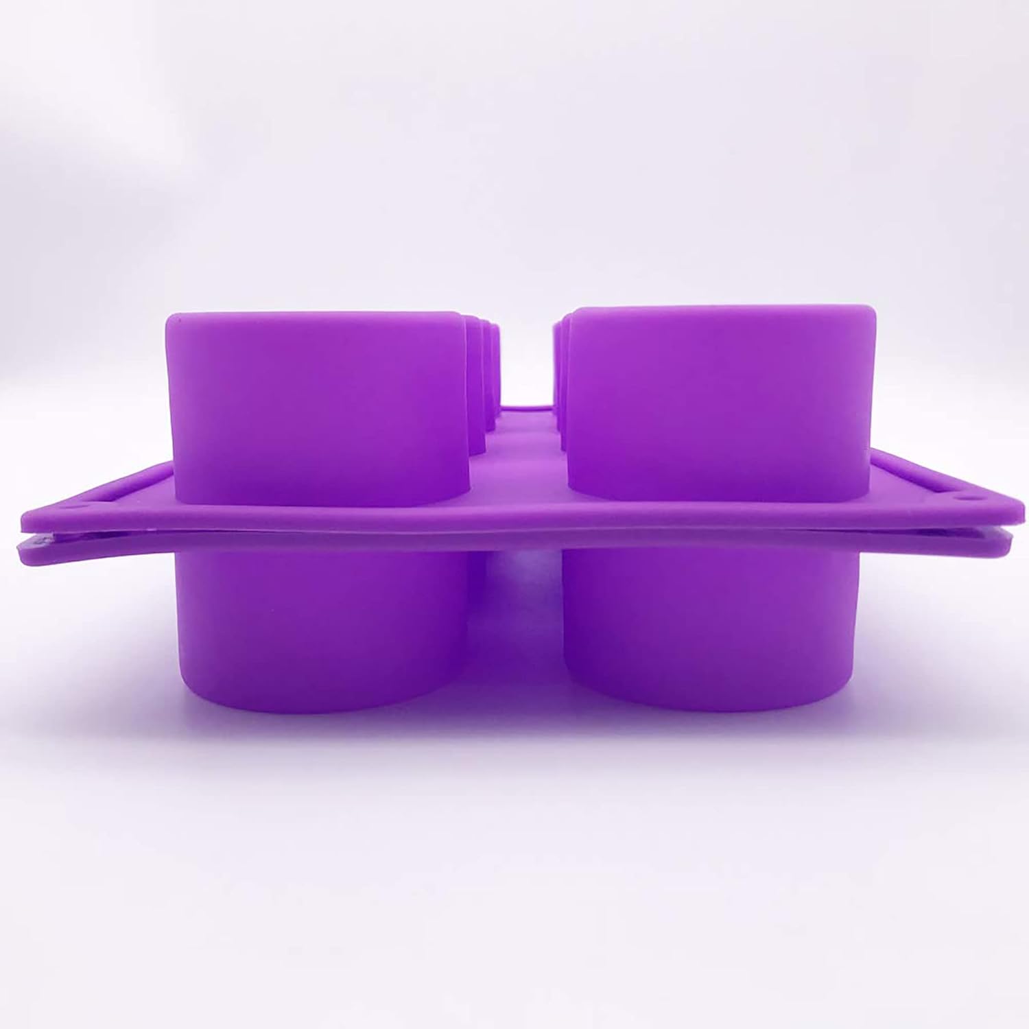 (2 Pack) 8-Cavity Round Silicone Mold for Soap, Cake, Bread, Cupcake, Cheesecake, Cornbread, Muffin, Brownie, and More