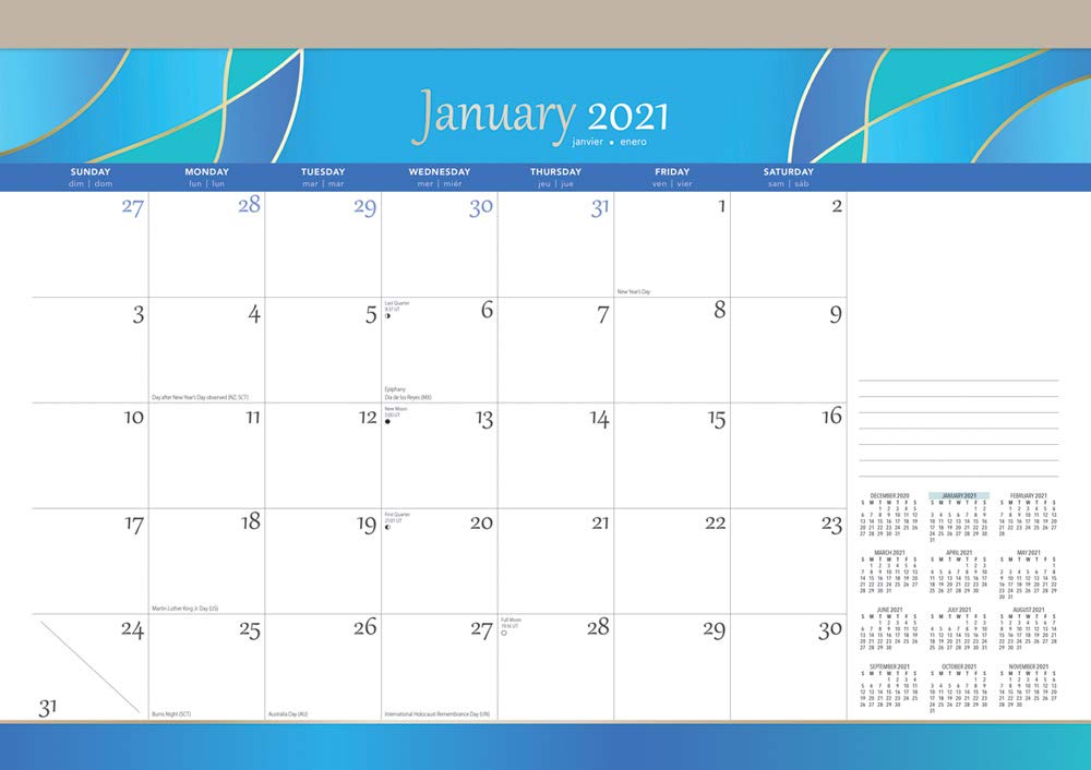 Buy Seaside Currents 2021 Desk Pad Calendar — BookShops.in